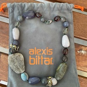 Alexis bittar gem and bead necklace from early collection.